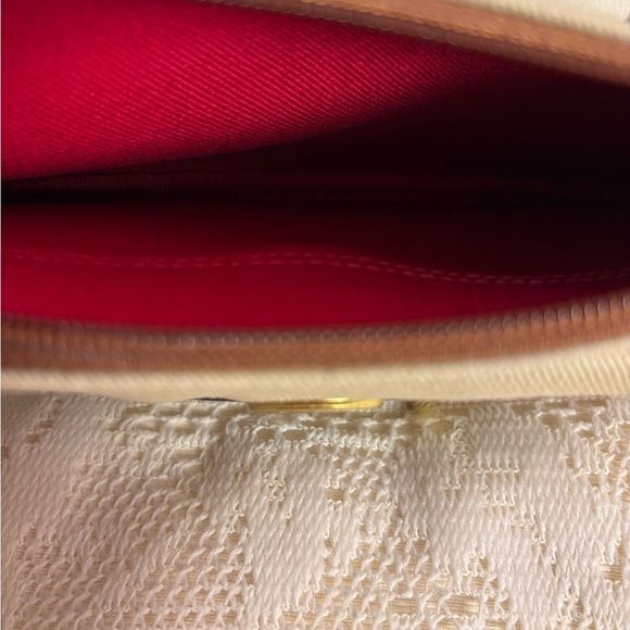 Coach Eggshell Canvas Wristlet w/ Leather Trim - Picture 5 of 5